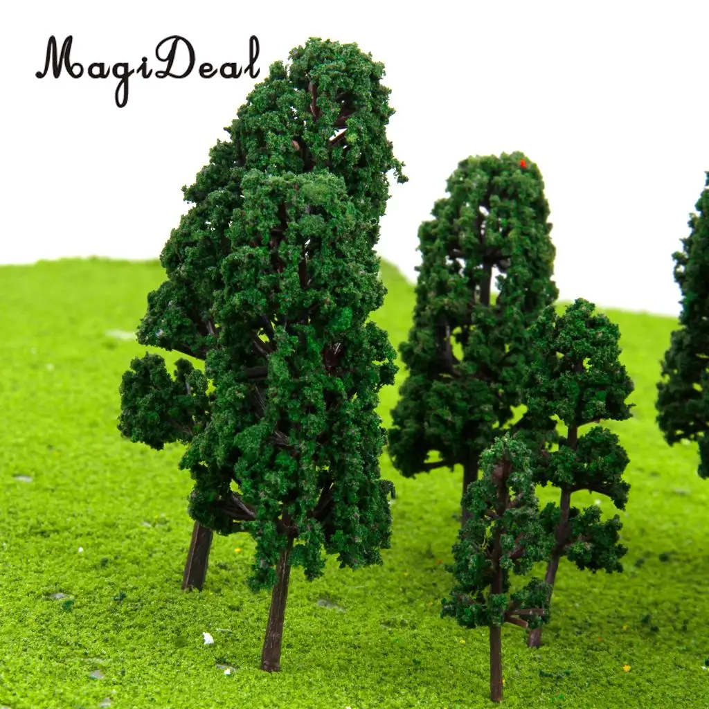 20x Pine Trees Model Train Park Street Railroad Layout Village Scenery Wargame Diorama Accs 1:100-1:300 HO N Scale