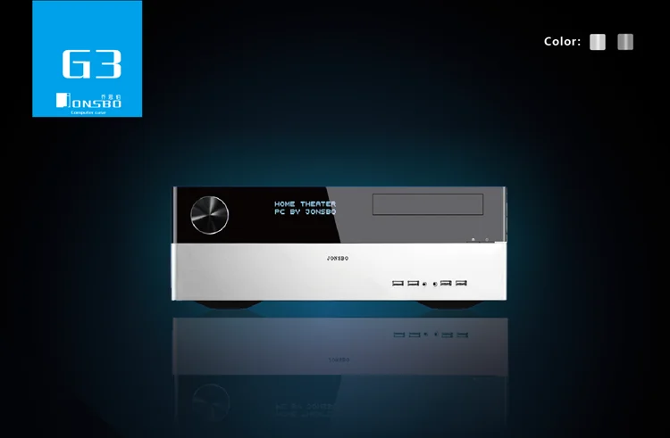 HTPC простой горизонтальный usb3.0 Jonsbo G3 серебристый рабочий стол поддержка ATX