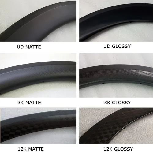 Sale 700C 88mmx23mm carbon clincher wheel 12K Glossy no brake surface Road disc Track fixed gear bicycle rim 20 24 28 32 36 holes 6