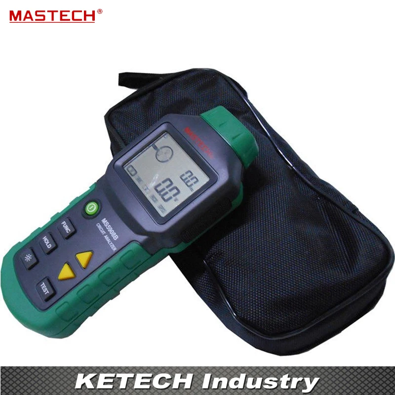 

Circuit Analyzer TRMS AC Low Voltage Distribution Line Fault Tester RCD GFCI Sockets Testing Mastech MS5908
