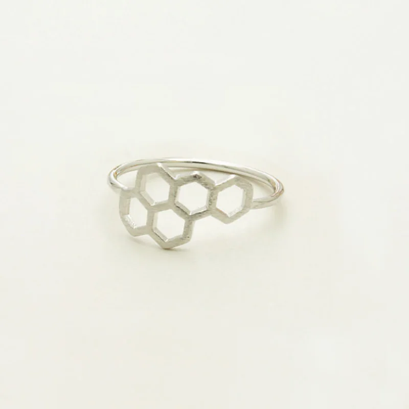 Wholesale Lots Bulk 10pcst Exquisite Five Hexagons Ring Mix Color