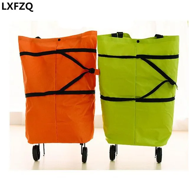 Oxford Doek foldable bag new reusable shopping bag trolley bags on