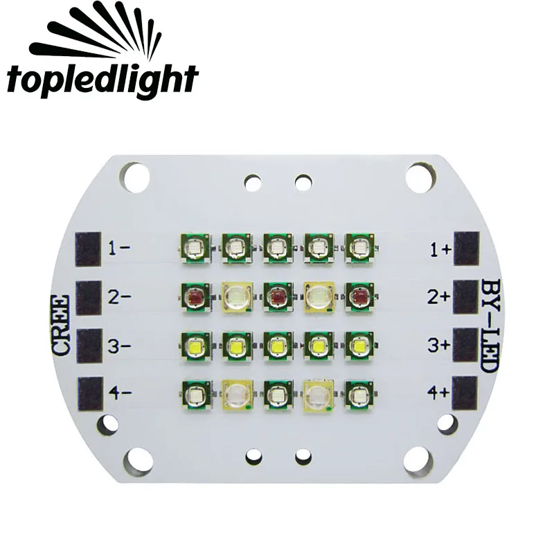 

Topledlight 4 Channel Cree XPE XP-E Led Emitter Light XPE Red Royal Blue 450NM White 7000K Epileds UV 420NM Purple Lamp Light