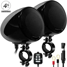 Aileap SPK400-D 2 Kanal 4,5 Zoll Motorrad Bluetooth Lautsprecher 600W Verstärker Stereo Audio System Unterstützung AUX MP3 (Schwarz)