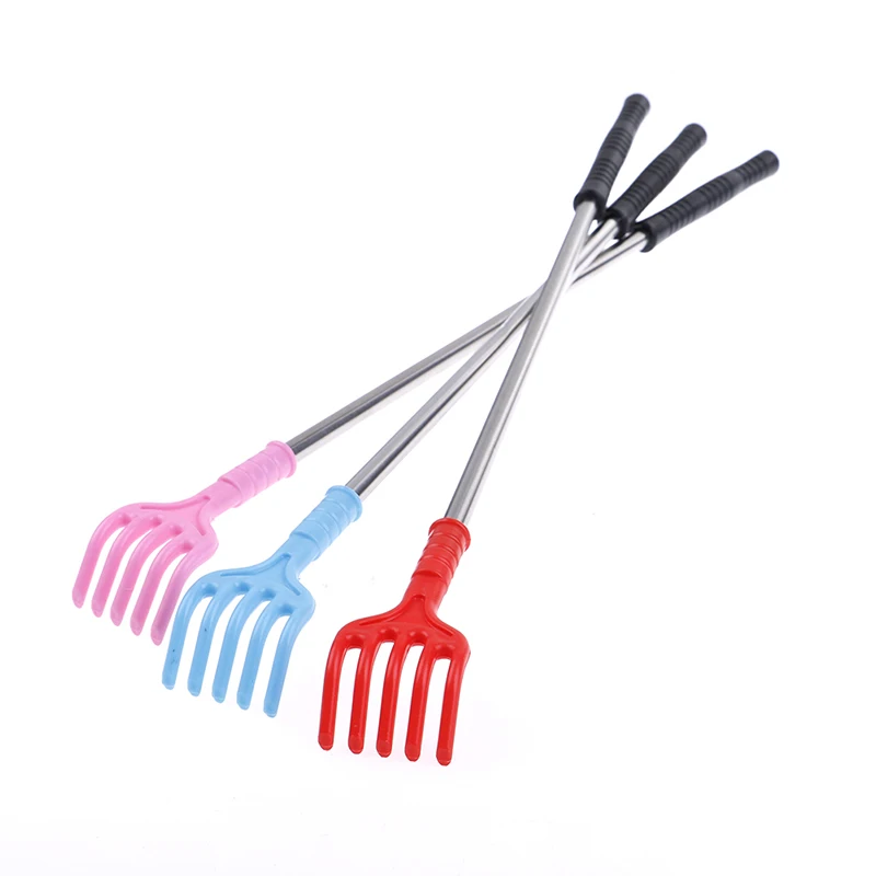 

1PCS Portable Adjustable Size Extend Itch Aid Scratch Tool With Soft Grip Stainless Steel Back Scratcher Telescopic Random