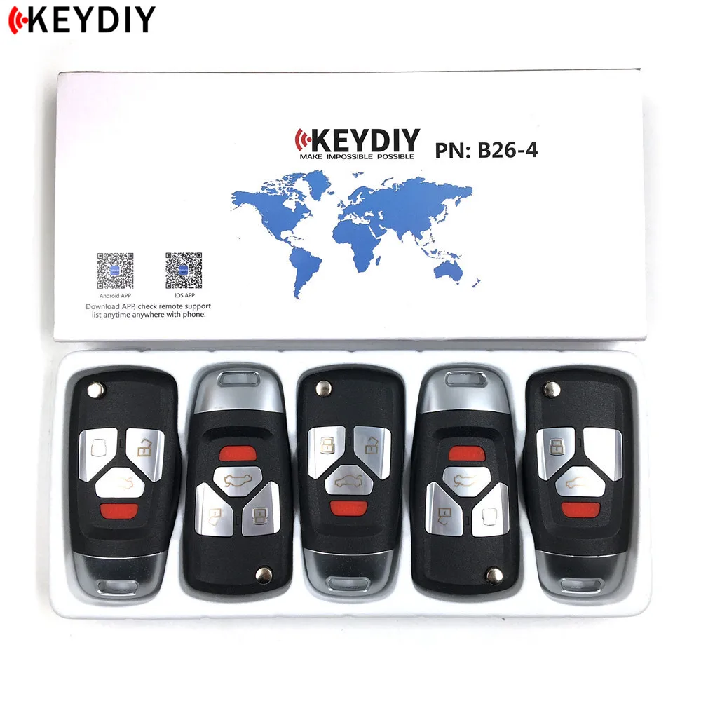 

5pcs/lot,Newest Original KEYDIY KD B26-4/3 For KD900/KD-X2 Key Programmer KD MINI B Series Remote Control
