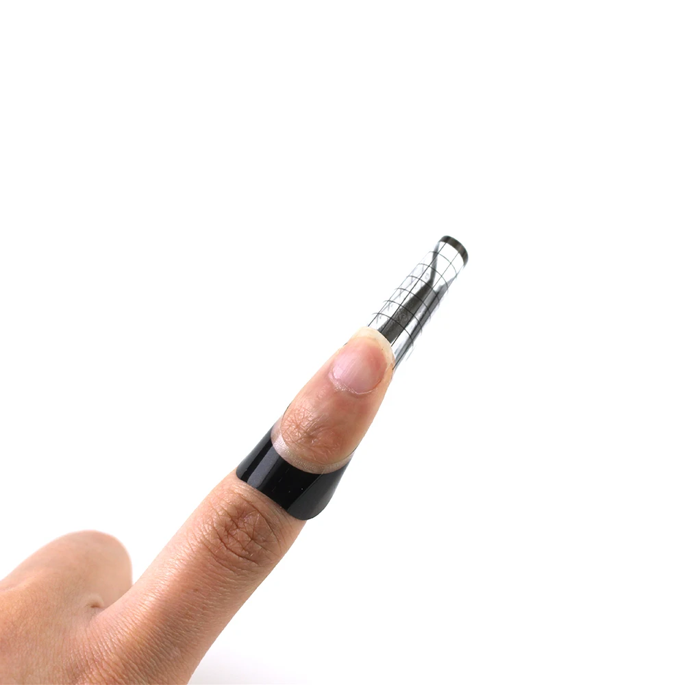 100pcs Transparent Nail Extension Forms for French Acrylic UV Gel Tips