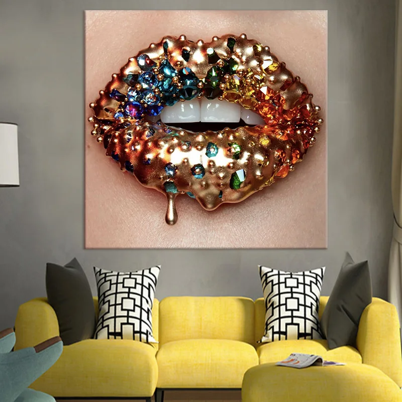 

Drop Shipping Posters And Prints Wall Art Canvas Painting Lips Poster Paintings For Living Room Tableau Picture Wall Painting