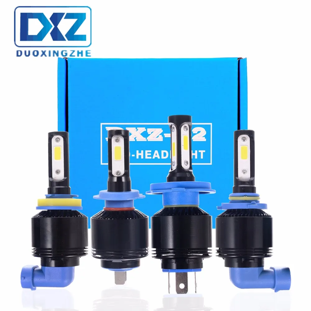DXZ Автомобильная светодиодный задний фонарь 2 шт. H4/9003/HB2 H7 H8 H11 HB3 HB4 9005 9006 COB 72 W фары для 8000LM авто аксессуары светодиодный шарика противотуманного фонаря 6500 K 12 V
