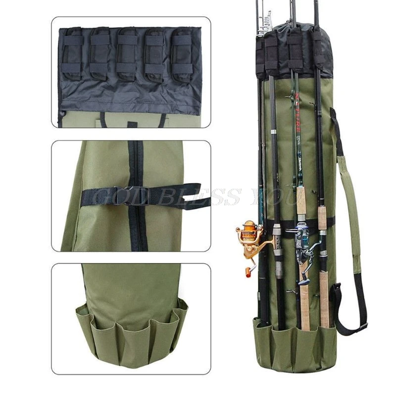 

Outdoor Fishing Bag Carrier Storage Bags Rod Pole Portable Professional Multi-functional Waterproof Oxford Fabric Large Capacity