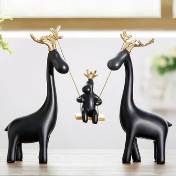 

Nordic-style deer ornaments creative living room modern TV wine cabinet home decorations new wedding gifts