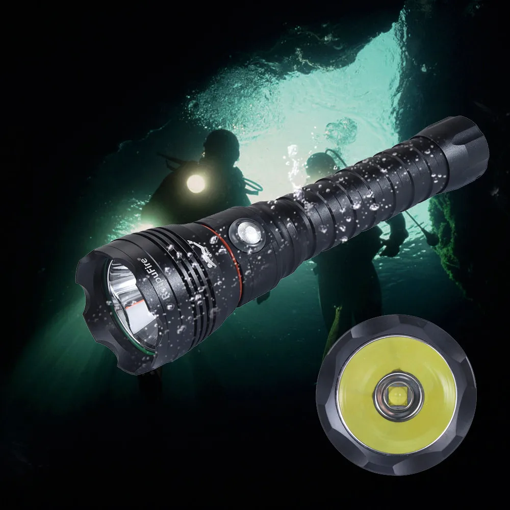 

Diving Flashlight XHP70.2 Underwater Brightness Waterproof 100m Light Torch LED bicycle light new A30