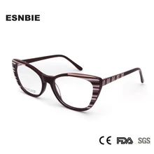 ESNBIE, кошачий глаз, оправа для женщин, ацетат, сексуальные женские дизайнерские очки, Женская оптическая оправа, разные цвета