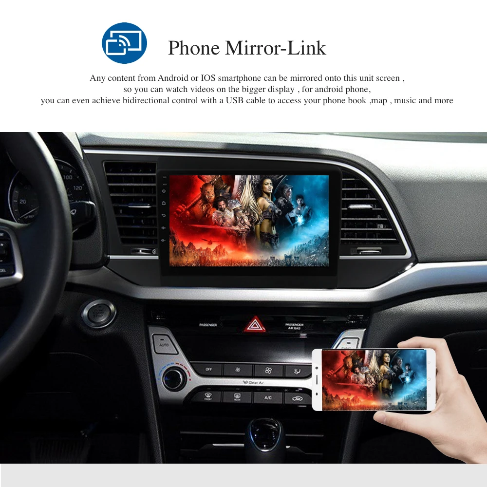 Top Android 8.0/7.1Car Multimedia Player for Hyundai Elantra Radio 2016 2017 9" 2.5D IPS Screen RDS Stereo Audio AUX USB WIFI BT Map 3 Top Android 8.0/7.1Car Multimedia Player for Hyundai Elantra Radio 2016 2017 9" 2.5D IPS Screen RDS Stereo Audio AUX USB WIFI BT Map 3