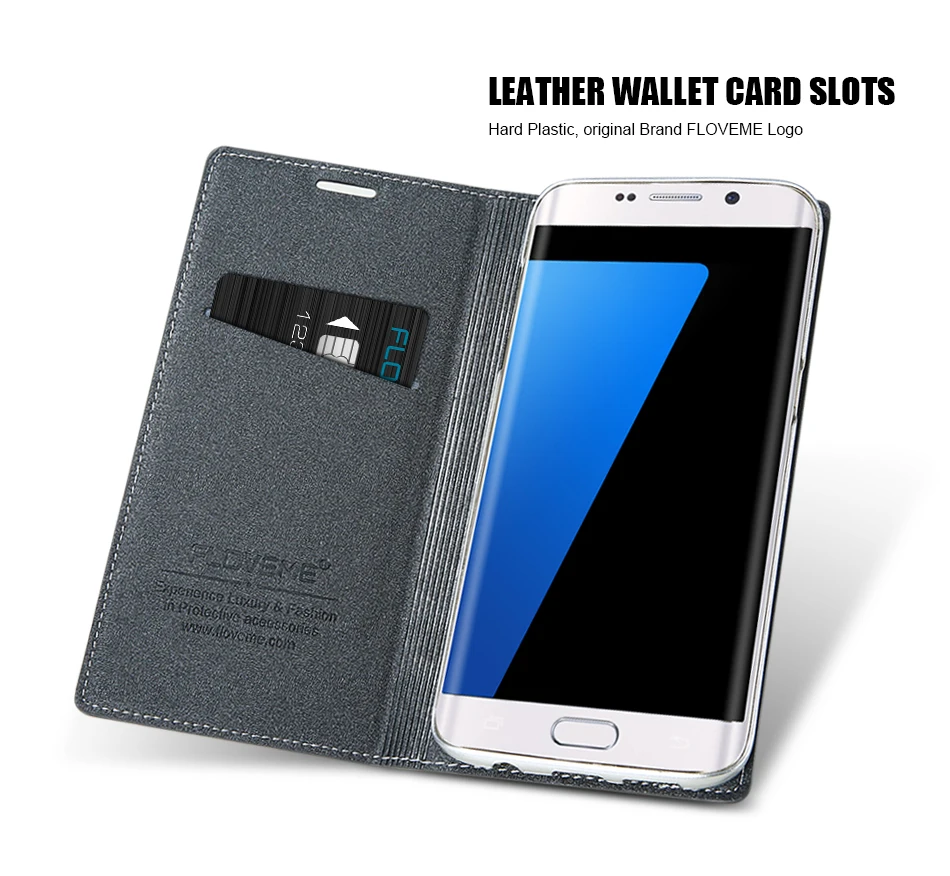 Magnetic Flip Leather Case For iPhone 5 6 7 Plus Card Slot Cover S8 BOB (8)