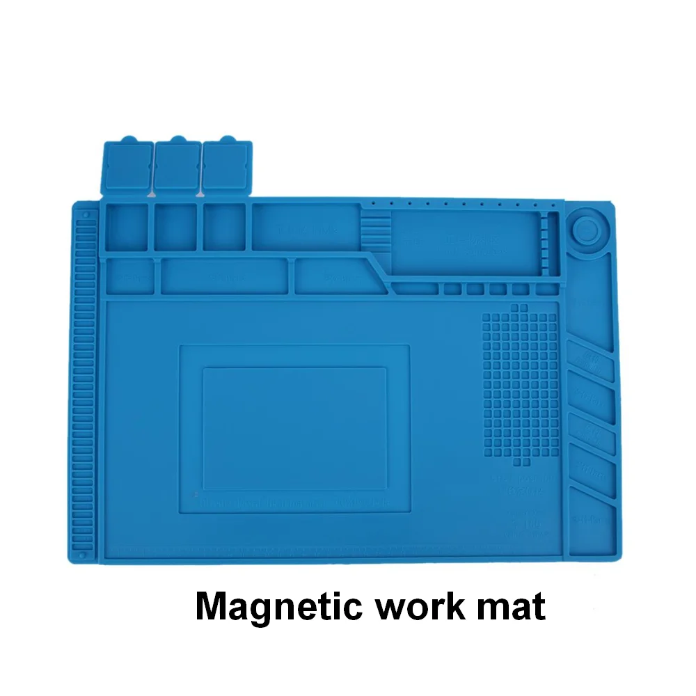 

Phone Repair Tools 45x30 cm Heat Insulation Silicone Pad Desk Mat BGA Soldering Station with Screw Position