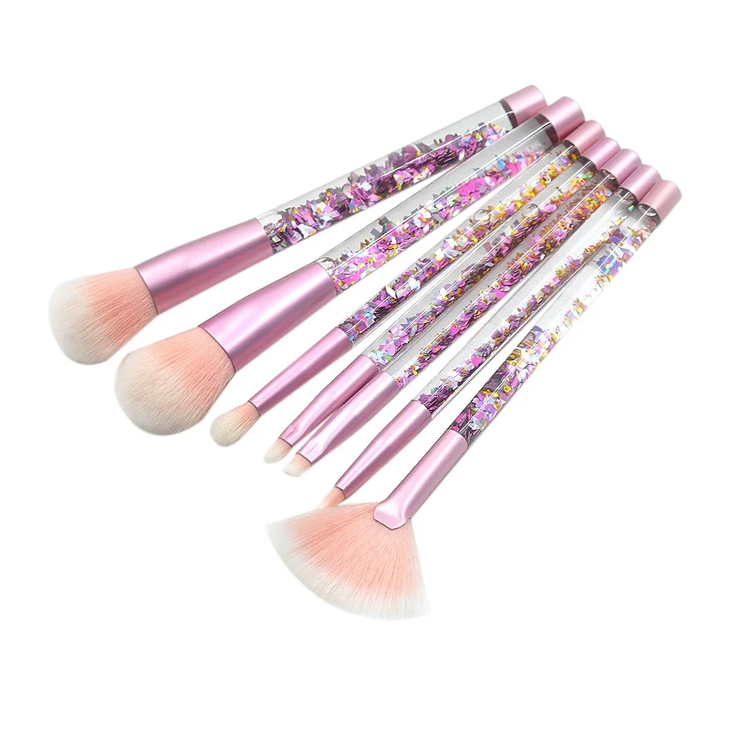 Long Lasting Natural Quicksand Glitter Crystal Makeup Brush Set Diamond