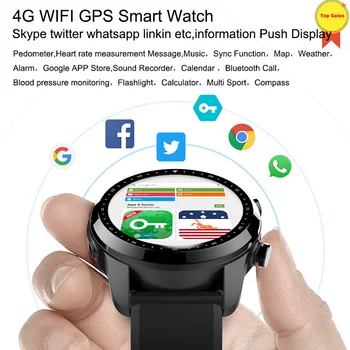 

4G Smart android Watch phone Android 6.0 LTE 4G Sim card GPS WIFI Heart Rate blood pressure IP68 waterproof Smartwatch Men Women