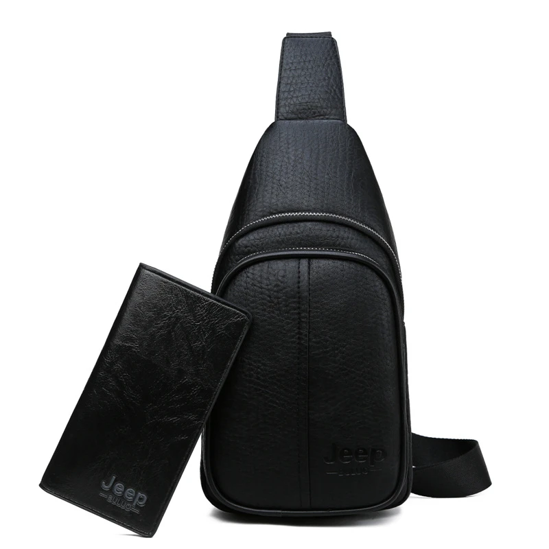 Jeep buluo брендовые модные повседневные мужские сумки через плечо дорожная сумка на плечо для мужчин Высококачественная кожаная нагрудная сумка мужские слинг-сумки