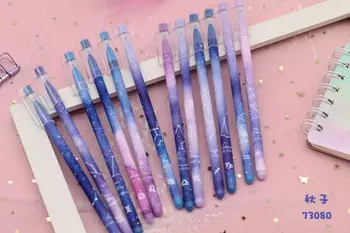 

4 pcs Gel Pens Gel Pens Twelve constellation Long Handle Gel Pens Writing Signing Pen School Office Supply Student Stationery