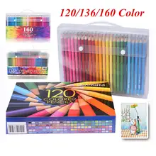 Профессиональный набор карандашей древесины Цветной карандаш рисовальные карандаши для школы и офиса картины художника эскиз поставки 120/136/160 Цвета