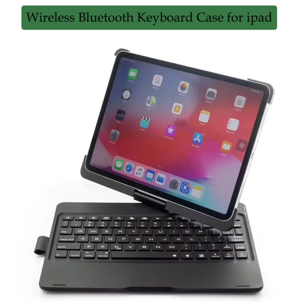Ультра-тонкий умный беспроводной Bluetooth чехол для клавиатуры 7 цветов с подсветкой вращение на 360 для iPad Pro 11 чехол для клавиатуры