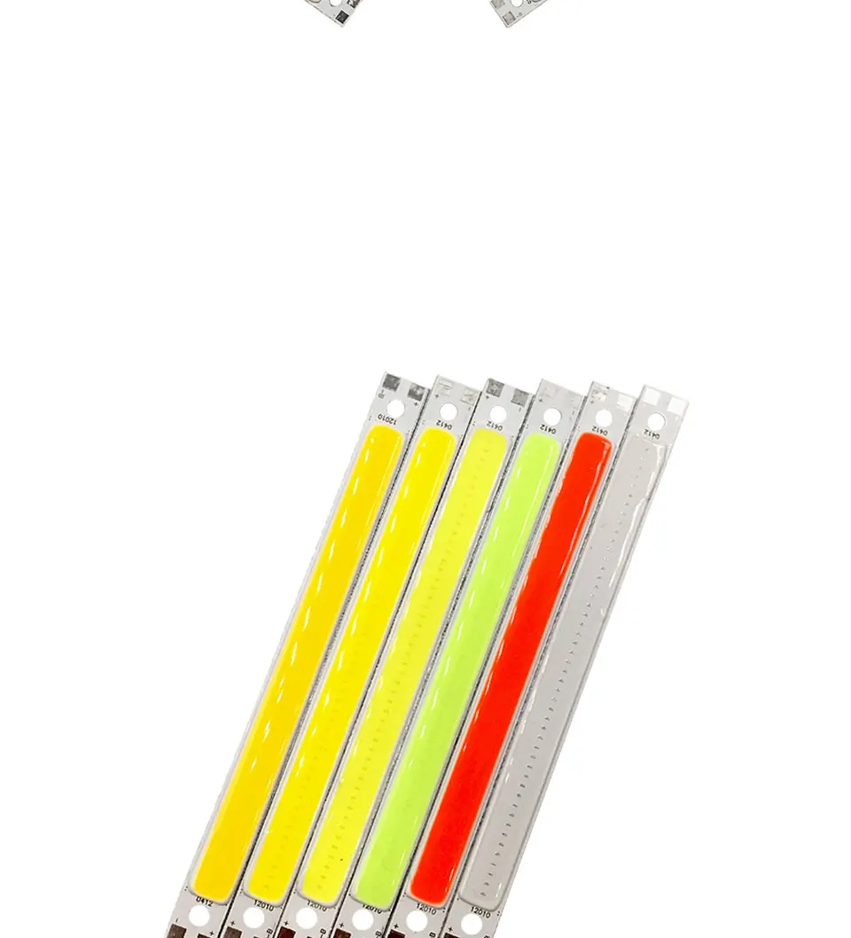 120mm 4.72in LED Bar Light Strip COB Bulb 12V 7W 10W LED Lamp Green Blue Red White Emitting Colors 12010mm COB Chip (2)