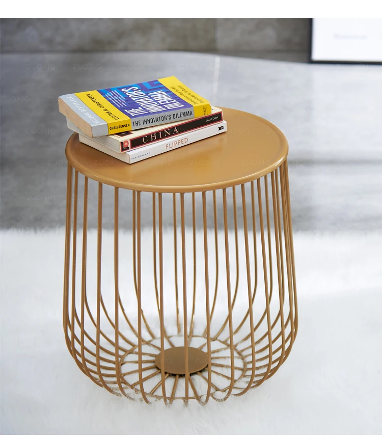 Модный популярный современный дизайн тыквенный черный Золотой металлический круглый чайный столик для гостиной журнальный столик на заказ 1 шт