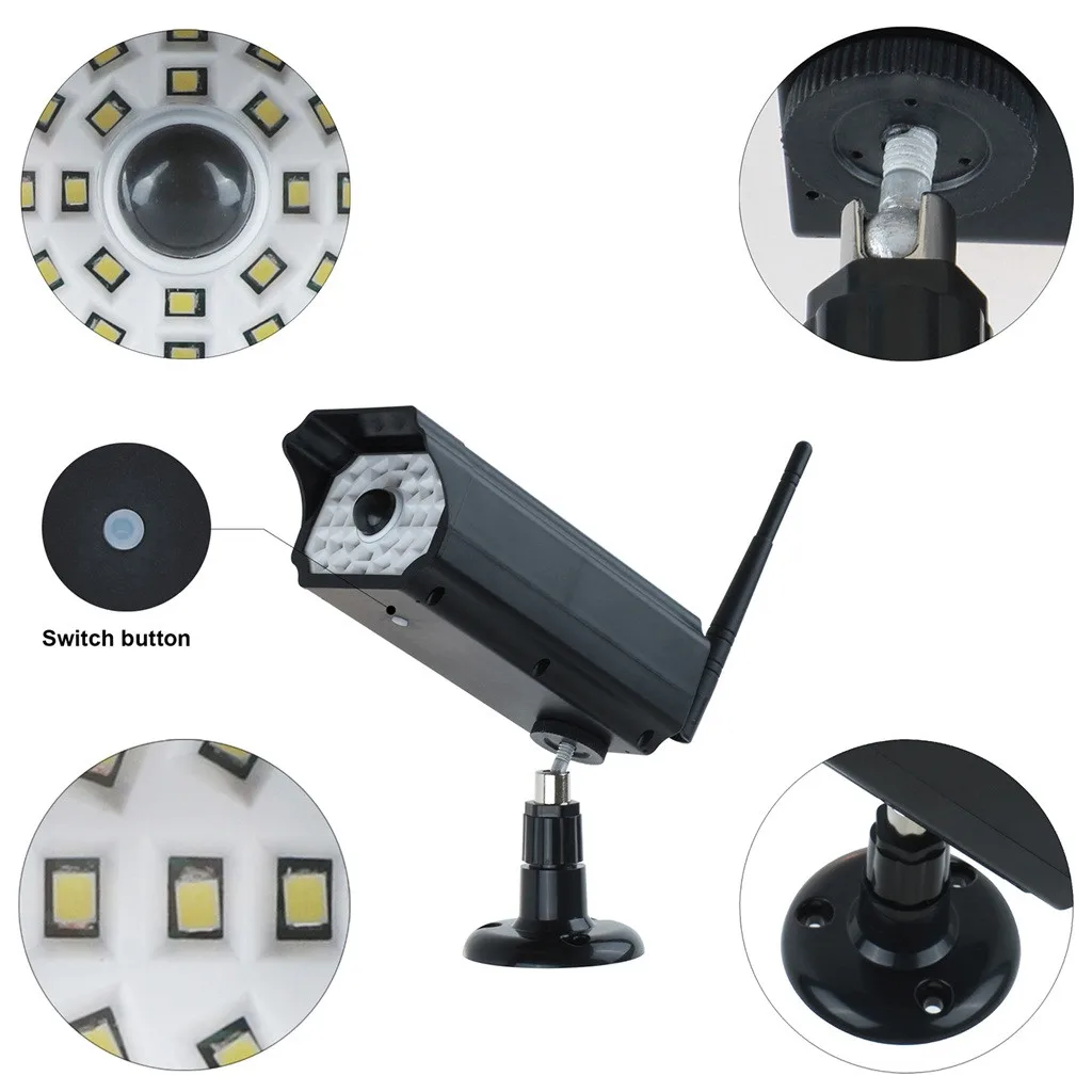 

Fake Camera Solar Power Outdoor Simulation Dummy Camera Waterproof Security CCTV Surveillance Bullet With Flashing LED Light