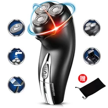Мужская моющаяся перезаряжаемая электробритва электрическая бритвенная машинка для стрижки бороды бритва перезаряжаемая электрическая нажимные ножницы