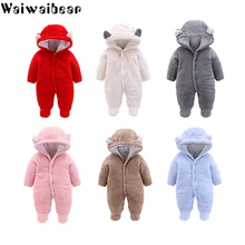 6 Colors Newborn Baby Winter Hoodie Rompers Infant Baby Girls Boy Warm Climbing Clothes Outwear Thickening Coral fleece Jumpsuit 6 Colors Newborn Baby Winter Hoodie Rompers Infant Baby Girls Boy Warm Climbing Clothes Outwear Thickening Coral fleece Jumpsuit