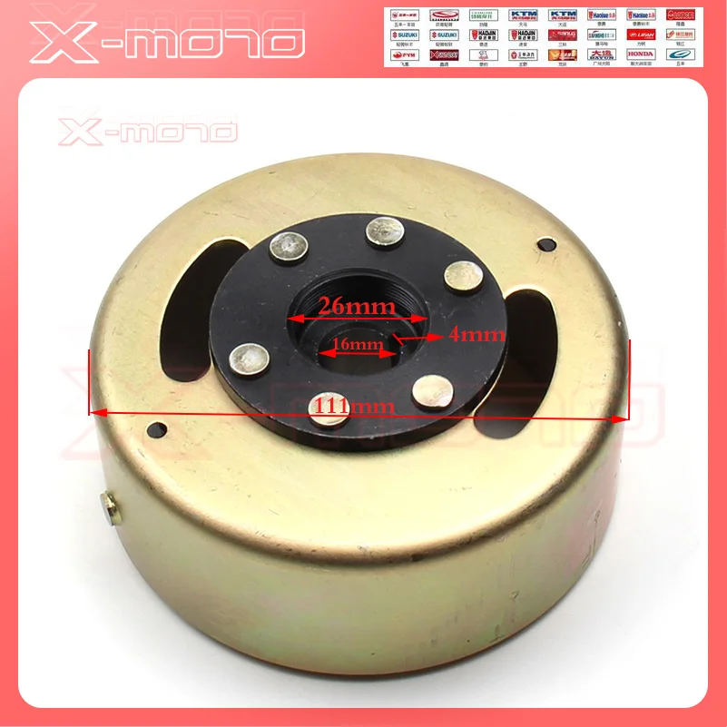 Mangeto flywheel Mangeto Stater маховик двигателя LIFAN LF125cc горизонтальный запуск двигателя Магнето катушка комплект статора для питбайк - Цвет: Mangeto flywheel