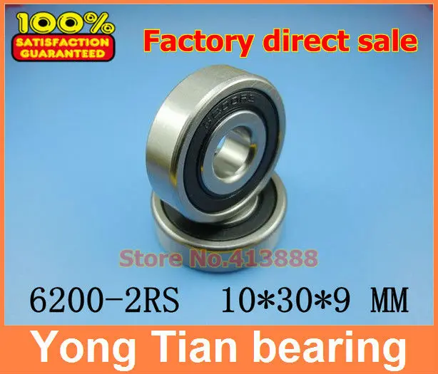 

1pcs double Rubber sealing cover deep groove ball bearing 6200-2RS 10*30*9 mm