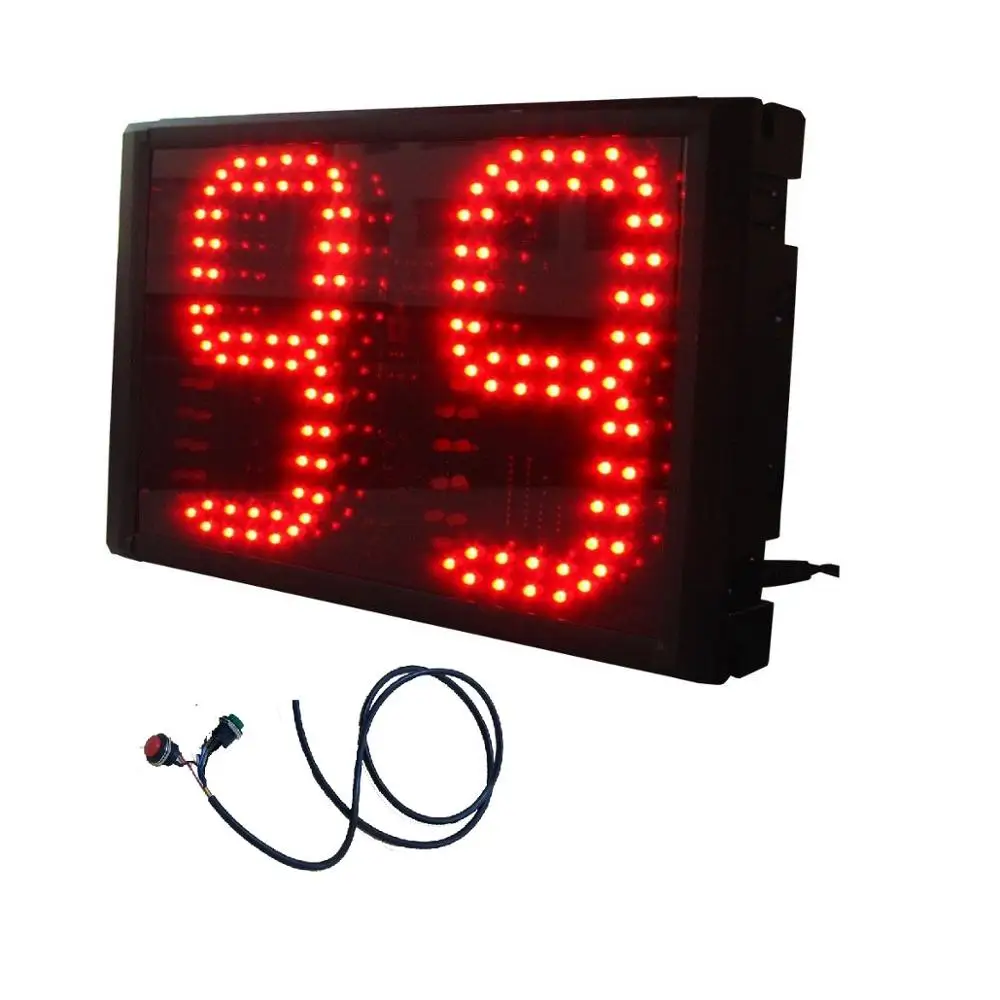 Red 6'' Large Digital 2Digits Laps To Go Timer LED Digital Counter With Buttons 