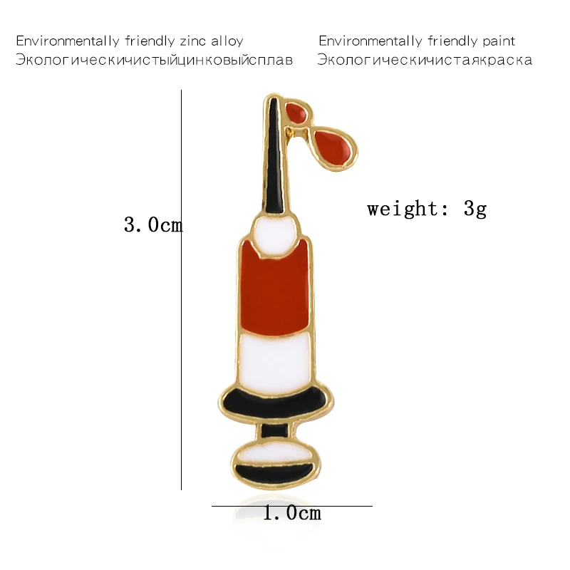 Мультфильм красный шприц брошь шприц эмаль булавки лацкан медицинские ювелирные изделия для врача для Медсестры Медицинский школьный выпускной подарок ювелирные изделия Spille