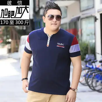 

PLUS SIZE 10XL 8XL 6XL 5XL Men's Tops Tees 2018 summer new cotton v neck short sleeve t shirt men fashion trends fitness tshirt