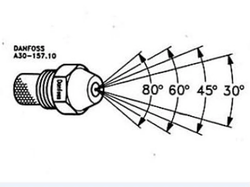 3 шт. 60 * градусов 1.0 GPH одноцветное типа S/b danfoss Нефть сопла горелки с бесплатной Гаечные ключи ES /R/as/P/ПЛП