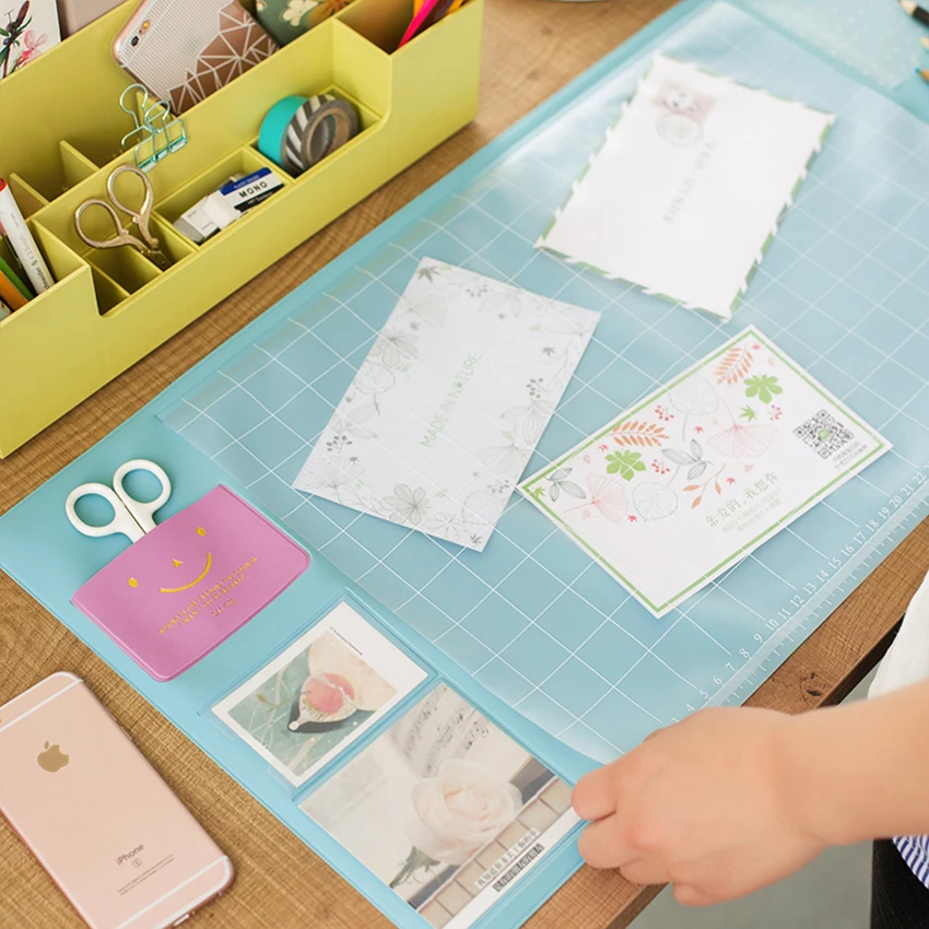 

Large PVC waterproof Desk pad Multi-function desktop organizer stationery holder mouse pad writing pad office supplies home