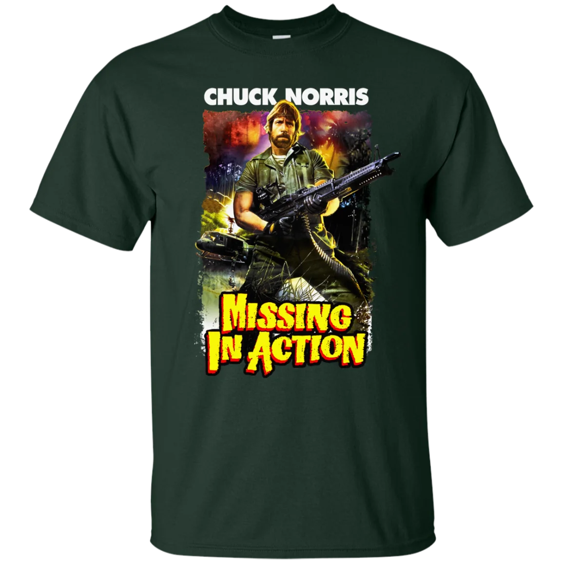 

Missing in Action, Chuck Norris, Retro, MIA, 1980'a, Movie, War, Vietnam, POW, T Cartoon t shirt men Unisex New Fashion tshirt