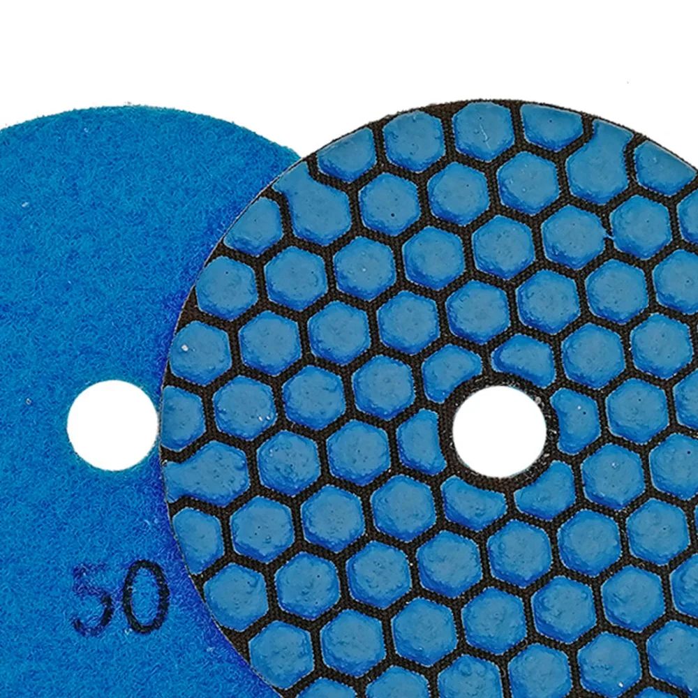 6pcs dia 4inch Resin bond diamond flexible polishing pads Grit #50 100mm 100mm dry stone sanding disc granite marble ceramic