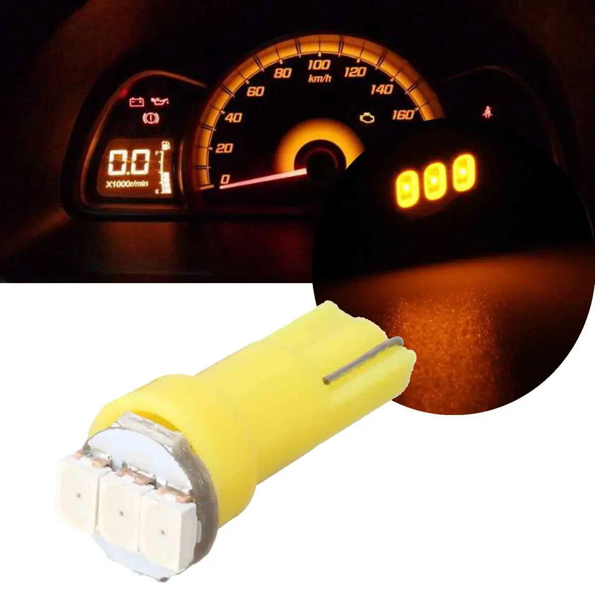 Buy 10pcs T5 Dashboard Dash Light Bulbs Instrument Panel Light Gauge Cluster