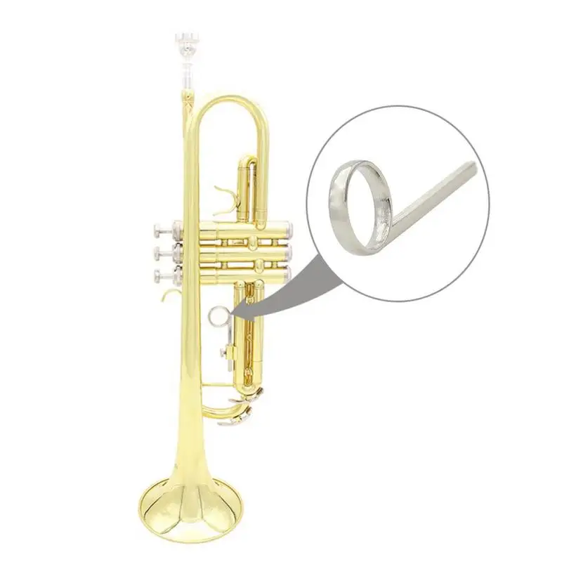 

KEEP High Quality Alloy Trumpet Valve Slide Finger Pull Ring For Professional Trumpet Cornet Replacement Wholesale Silver Color