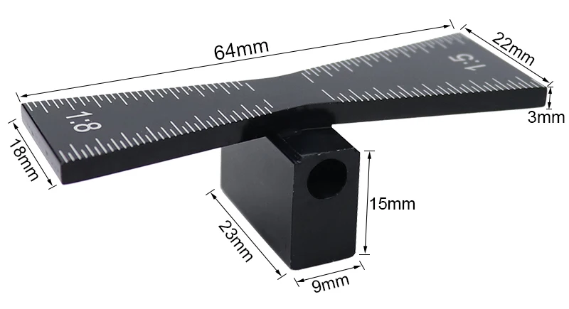 Ласточкин хвост джиг направляющая ласточкин хвост маркер 1:5 и 1:8 откосов алюминиевый сплав Scriber Деревянные Соединения Калибр Деревообрабатывающие инструменты