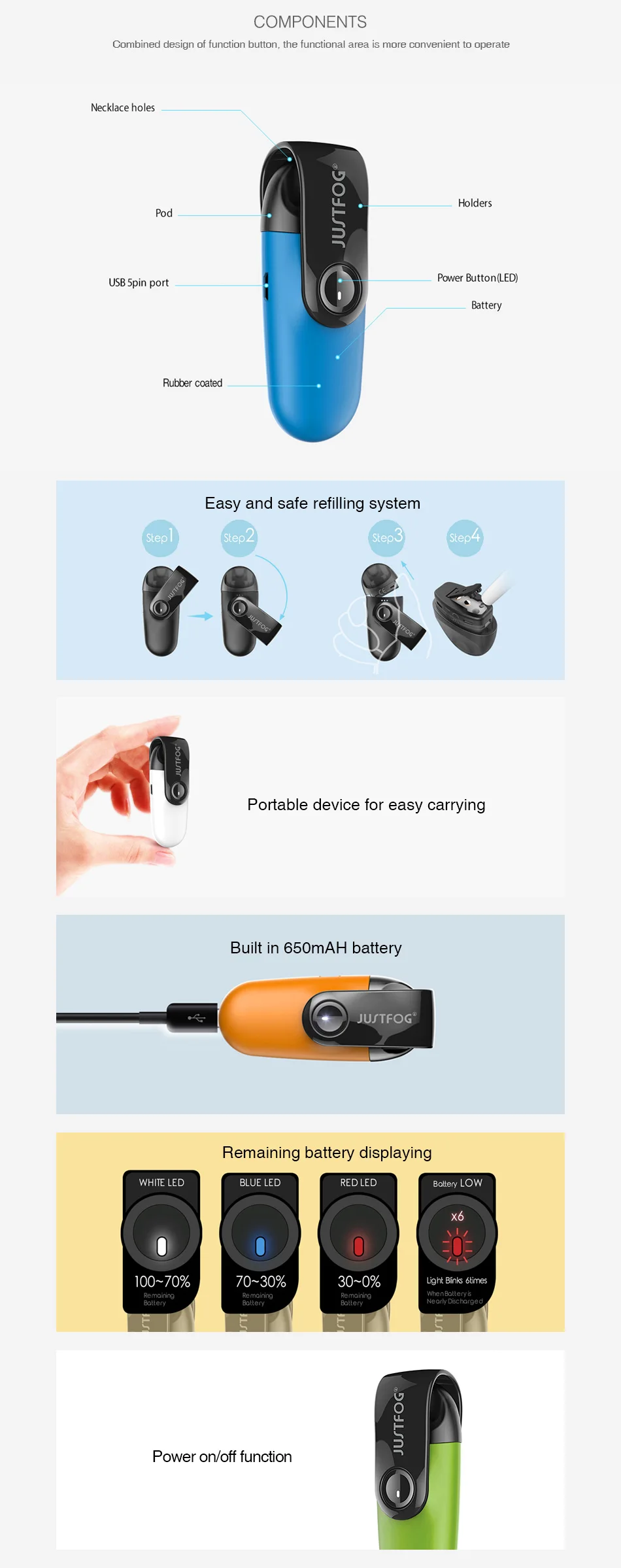JUSTFOG C601 Starter Kit 650mAh