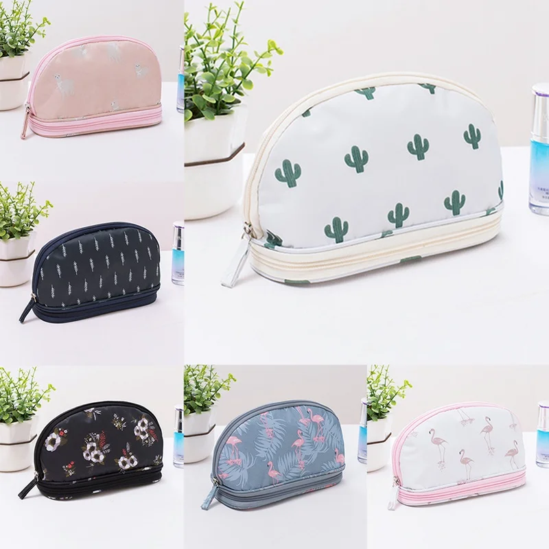 Fashion Travel 7 Style Cosmetic Bag Portable Large Capacity Double-layer Printed Makeup Storage Bag Clutch Drop Shipping Fashion Travel 7 Style Cosmetic Bag Portable Large Capacity Double-layer Printed Makeup Storage Bag Clutch Drop Shipping