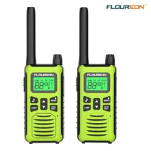 FLOUREON 16 канальный 4 Пакет рации PMR 446MHZ двухстороннее радио до 5000 метров/3,1 милей диапазон портативный переговорный зеленый