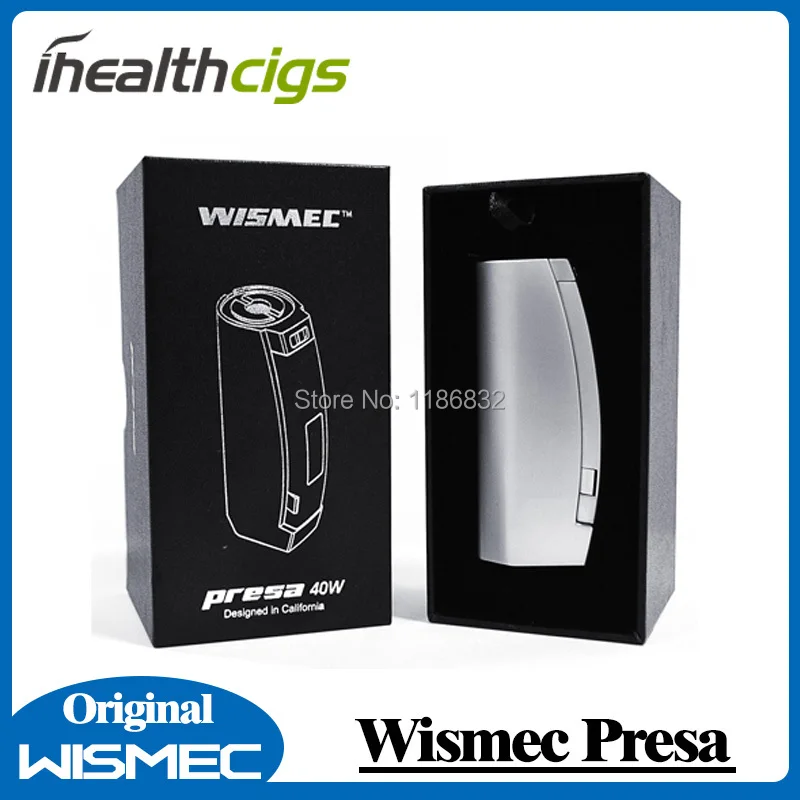 

100% Original Wismec Presa Kit 40W 2600mAh Mod OLED Screen Switchable VV VW Mode WISMEC Presa Battery suit for Amor Tank