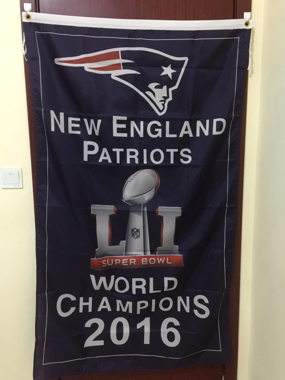 New England Patriots Champions Flag 90x150cm 3x5ft Vertical Banner Us Shipper