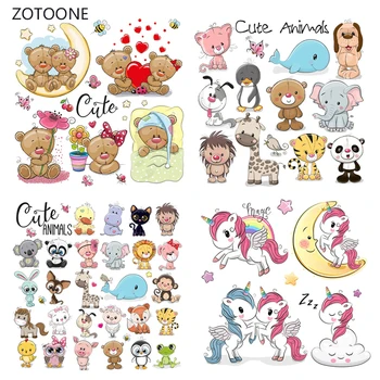 

ZOTOONE Animal Stripes Iron on Transfer Patches on Clothing Diy Patch Heat Transfer for Clothes Decoration Sticker for Kids G