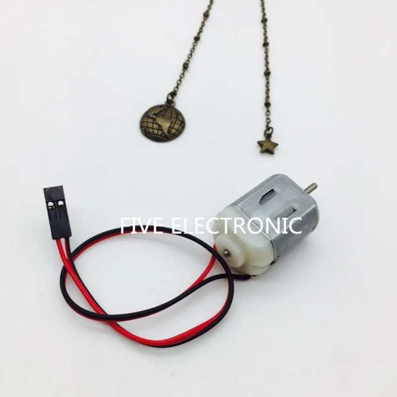 

130 Micro DC Motor with 20cm wire & 2.54MM Dupont plug connector use for model airplane car model mini fan electric toy car